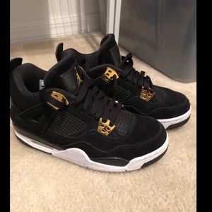 Jordan Retro 4 Royalty Black and Gold